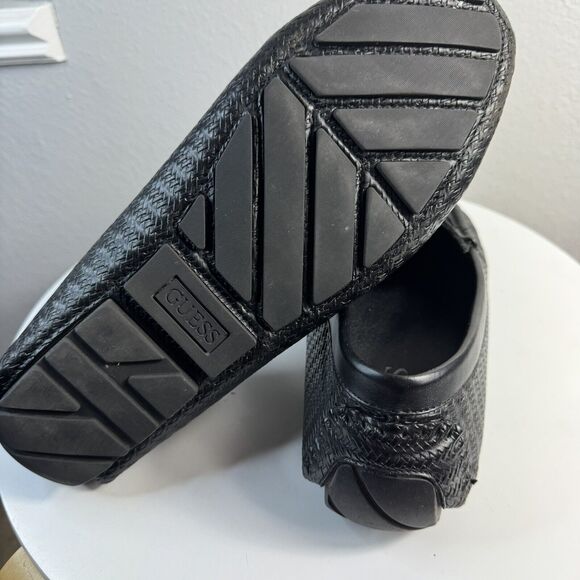 Guess‎ Shoes Men's Size 11 M Black Driving Loafers Slip On EUC Textured - Picture 6 of 7